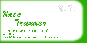 mate trummer business card